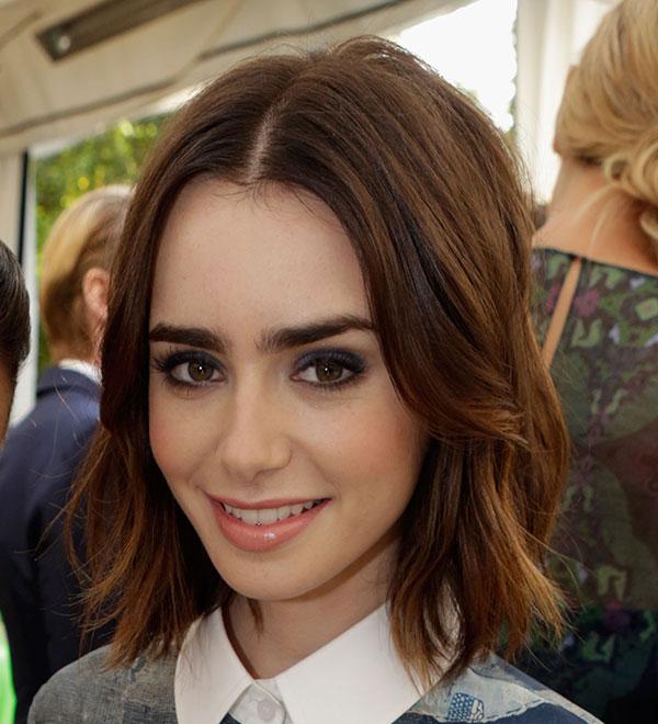 lily collins haircut