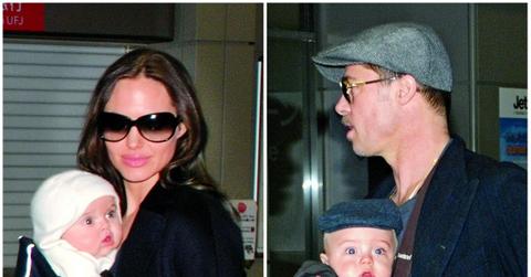 Angelina Jolie and Brad Pitt with twins Vivienne and Knox