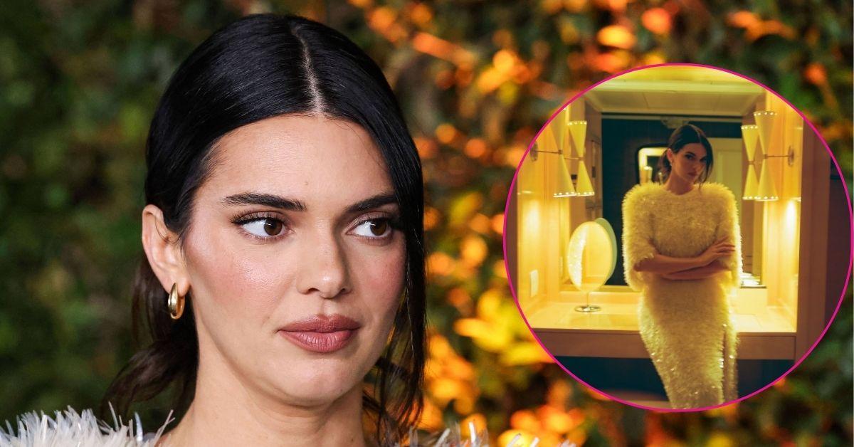 kendall jenner fuzzy slit dress