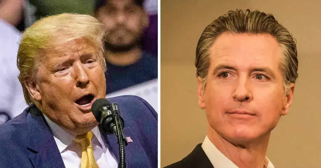 donald trump california governor gavin newsom los angeles wildfires