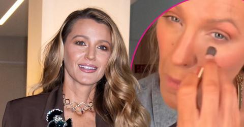 blake lively behind the scenes makeup hair prep buttons pants