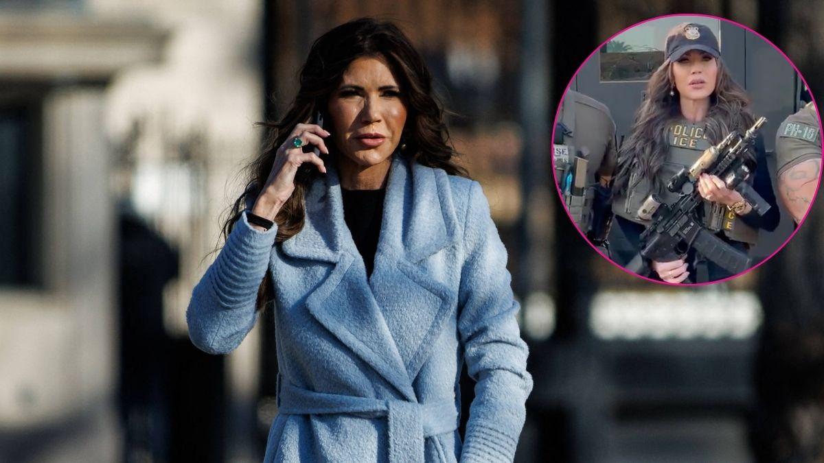 composite photo of kristi noem