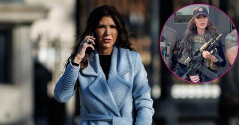 composite photo of kristi noem