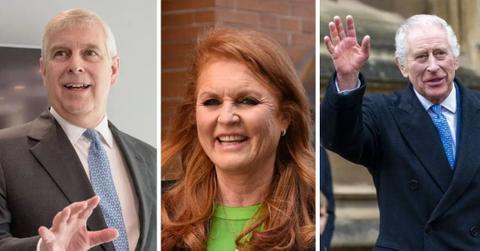 Composite photo of Prince Andrew, Sarah Ferguson and King Charles