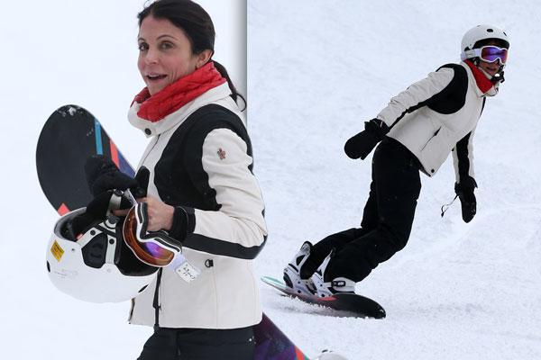 Bethenny franke snowboarding