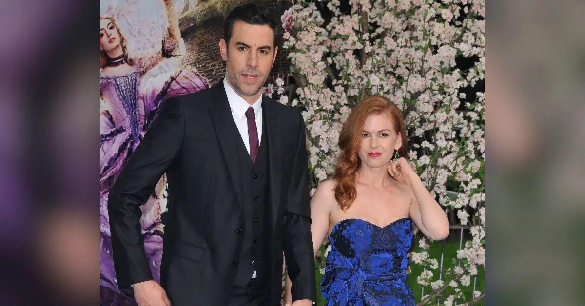 isla fisher jokes avoiding ex husband sacha baron cohen wimbledon finalizing divorce