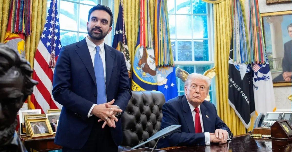 image of Donald Trump issued Zohran Mamdani a warning to 'be careful' after the mayor took a shot at him during his victory speech.