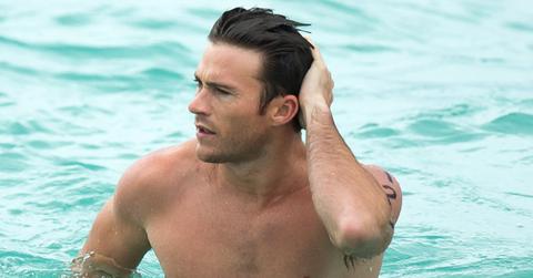 Scott Eastwood competes in the Life Time Tri Triathlon in Miami.