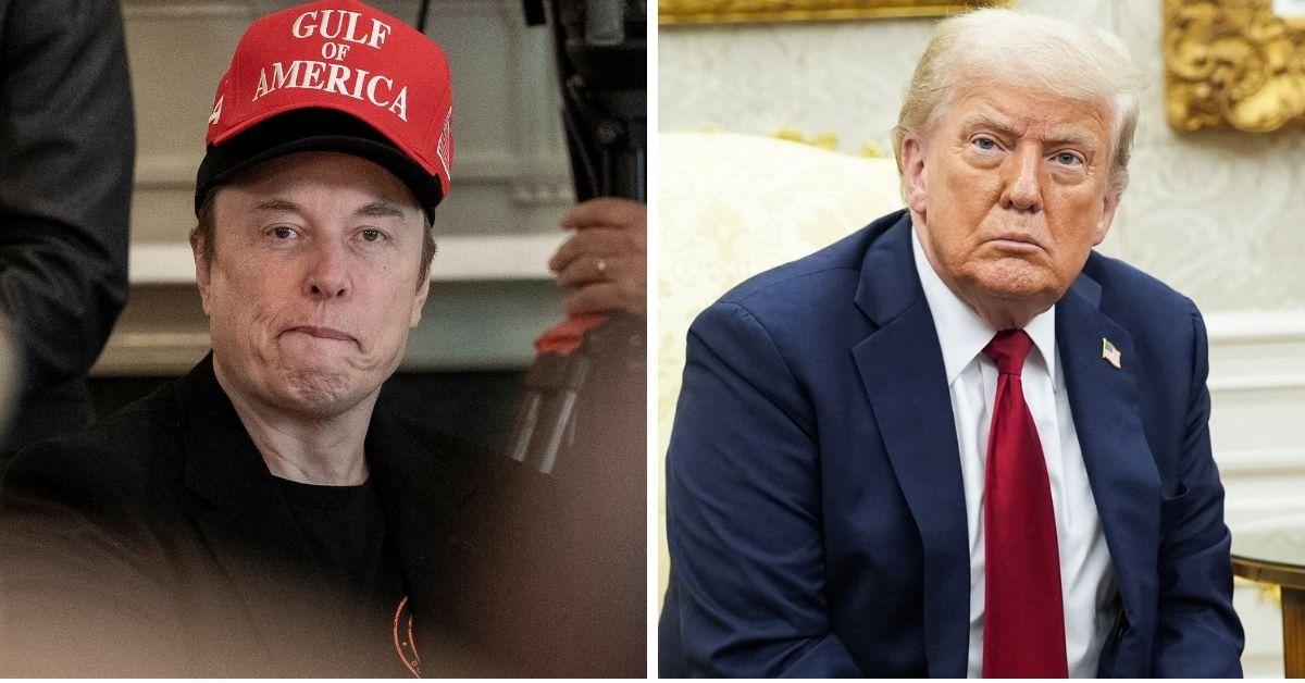 Photos of Elon Musk and Donald Trump