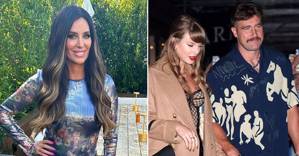 Photo of Patti Stanger, Taylor Swift and Travis Kelce. 