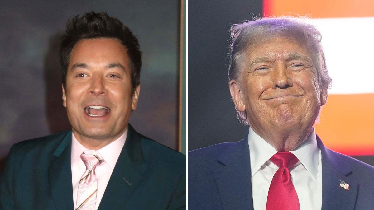 Photo of Jimmy Fallon and Donald Trump.