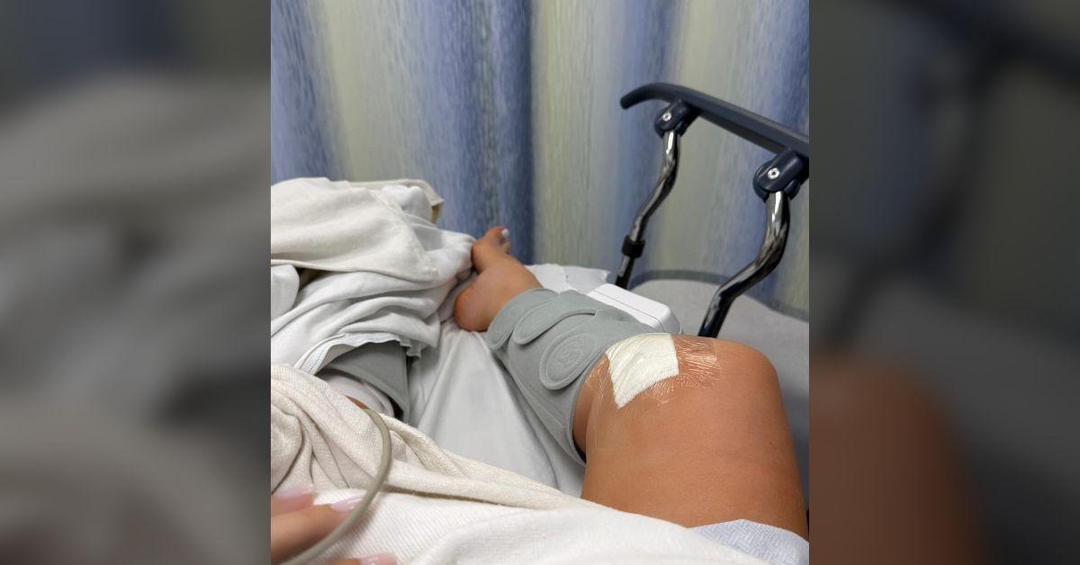 sofia vergara flaunts long legs large bandage knee surgery photos