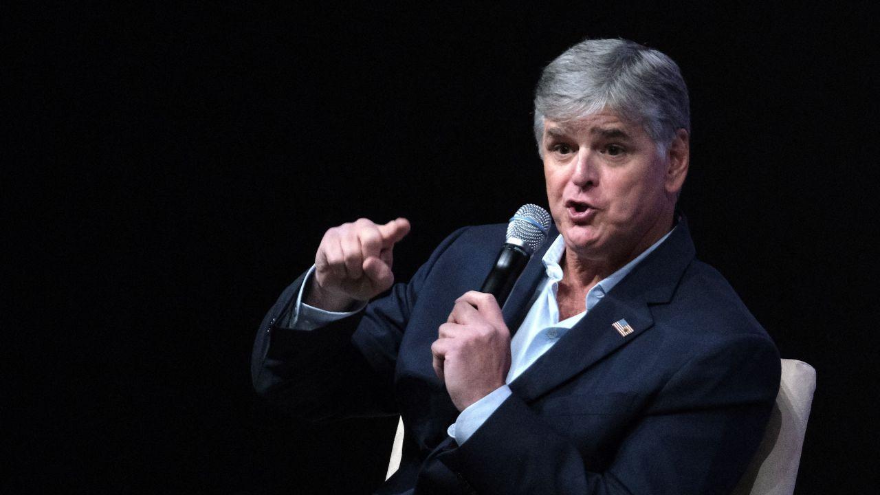 Image of Sean Hannity pointed out that Katie Zacharia answered just three questions during the briefing.