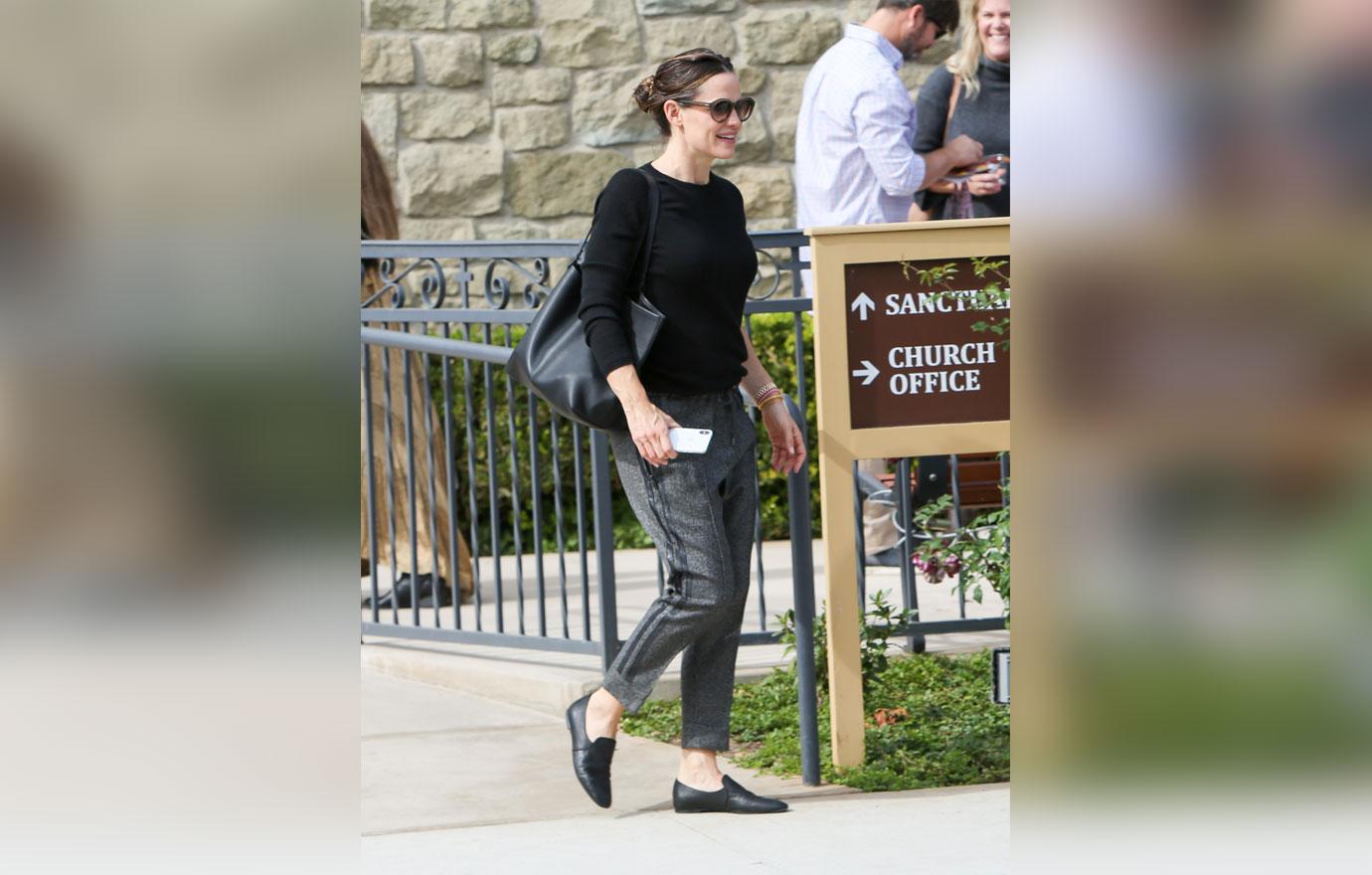 Ben Affleck and Jennifer Garner leave church