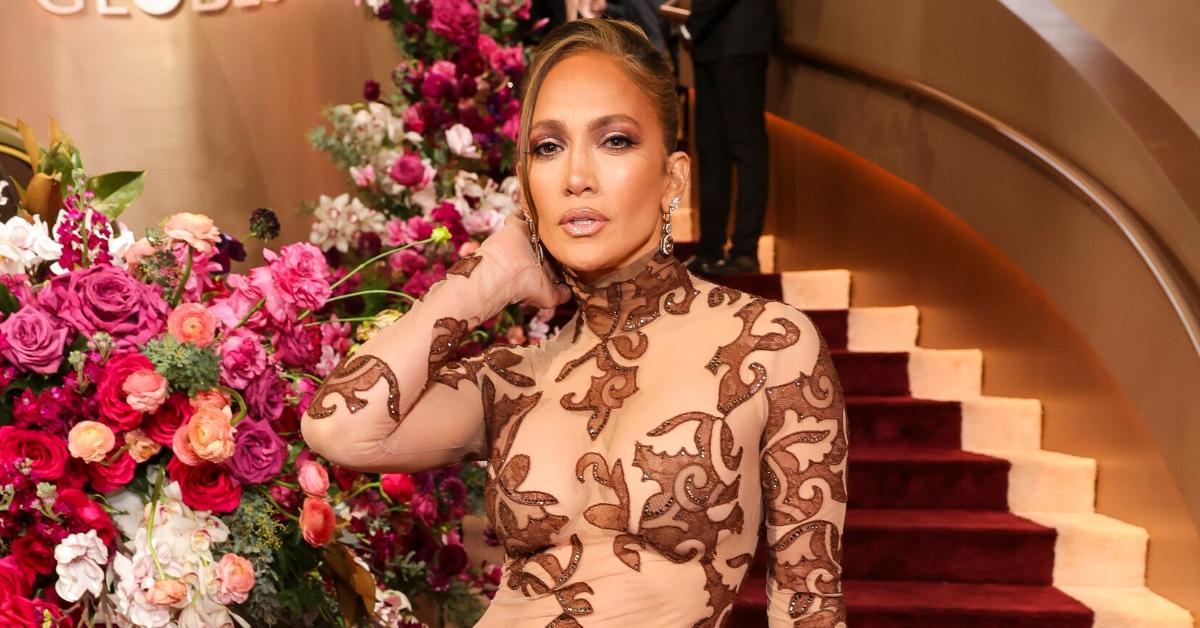 jennifer lopez sheer sultry dress  golden globes photo