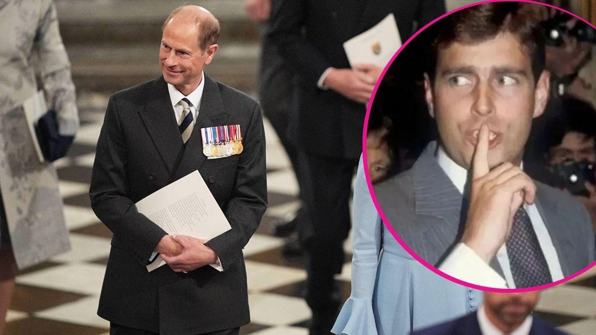 image and inset of prince Edward and prince Andrew