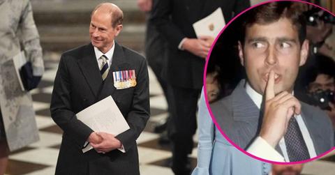 image and inset of prince Edward and prince Andrew