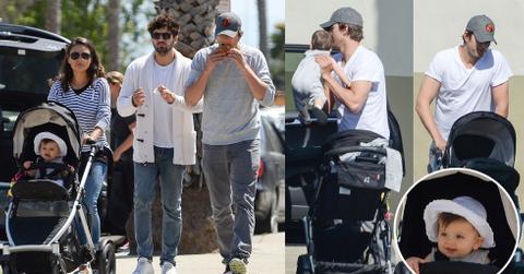 Ashton kutcher mila kunis wyatt baby pram 01