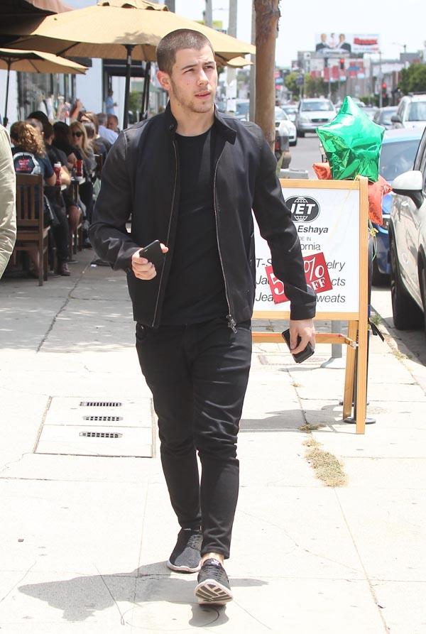 Nick Jonas on Third Street in Hollywood