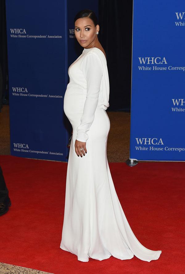 Naya rivera baby bump white house correspondence dinner getty