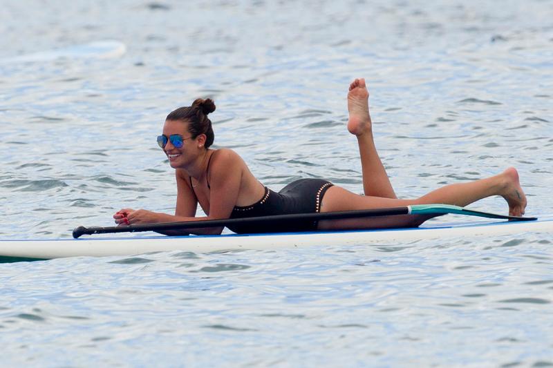 lea michele bikini body workout beach