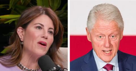 Split photo of Monica Lewinsky and Bill Clinton