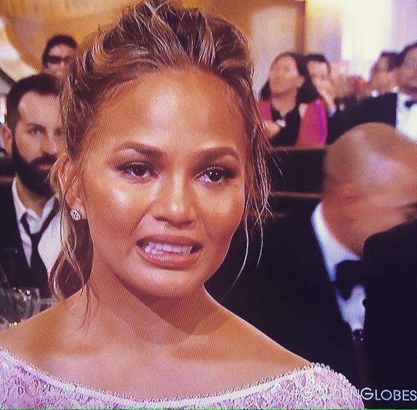 05 chrisyy teigen cry face golden globes 2015