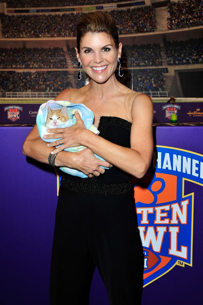 Nicollette Sheridan celebrates gridiron glory at a live scrimmage game of Kitten Bowl III at the Hallmark Channels TV Critics Association Press Tour.