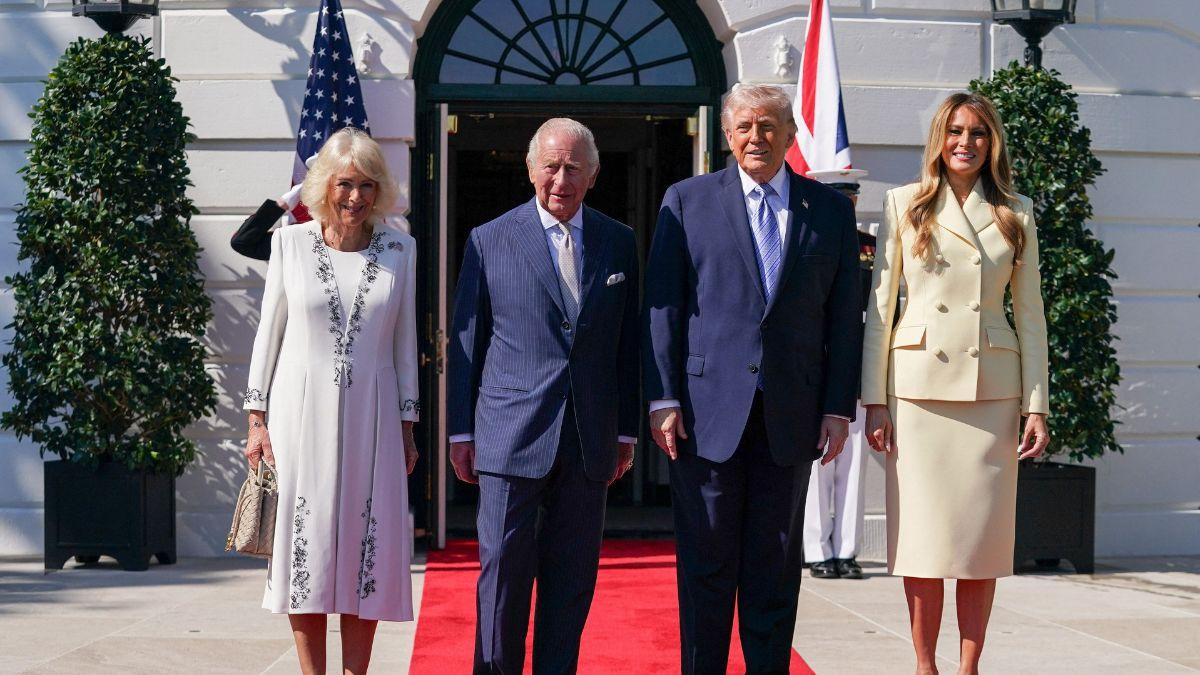 image of Donald Trump, King Charles, Melania Trump, queen camilla 
