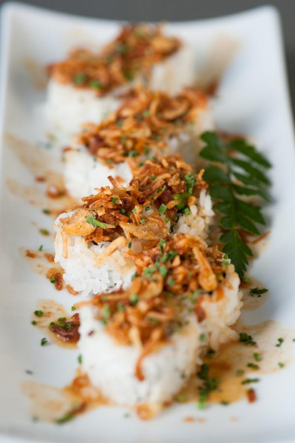 Albacore Tuna with Fried Onion + Garlic Ponzu