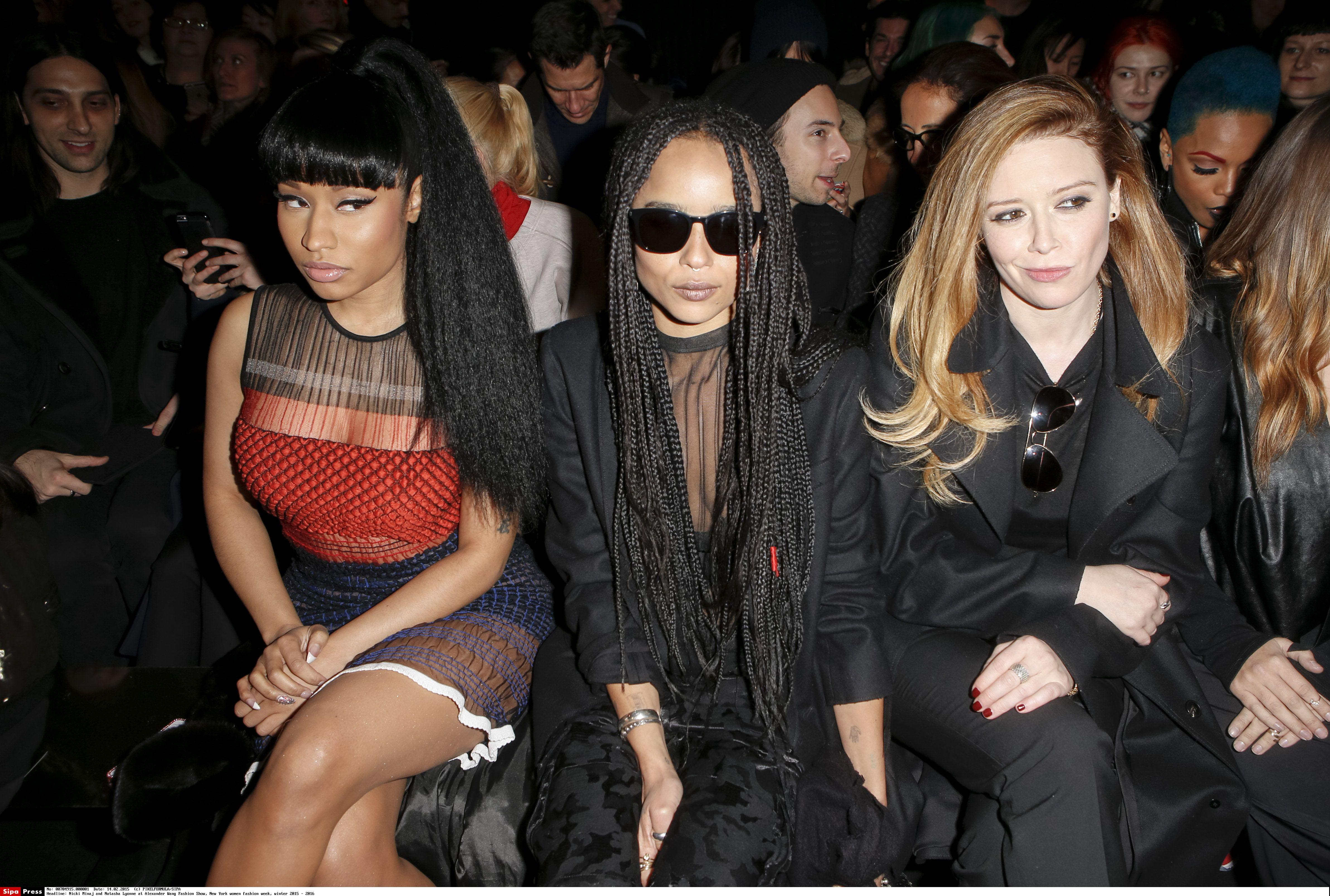 Nicki Minaj and Natasha Lyonne at Alexander Wang Fashion Show, New York women fashion week, winter 2015 &#8211; 2016