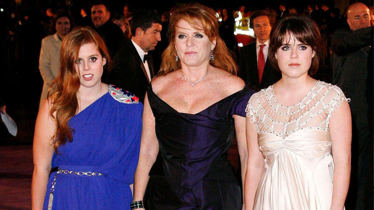 image of princesses Eugenie and Beatrice and Sarah Ferguson 