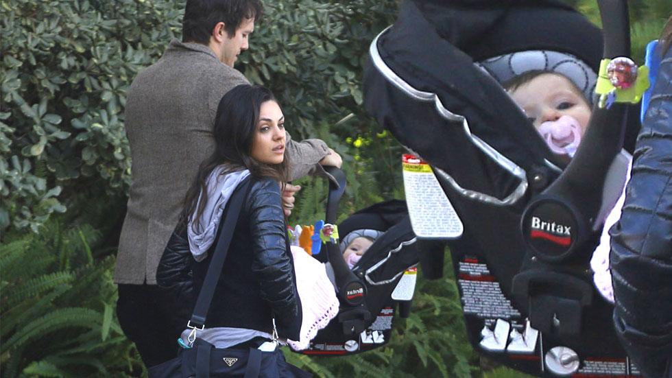 Ashton kutcher mila kunis and baby