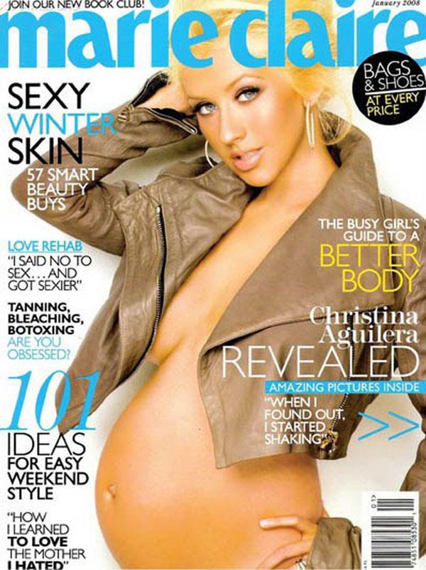 Christina aguilera scandalous baby bump