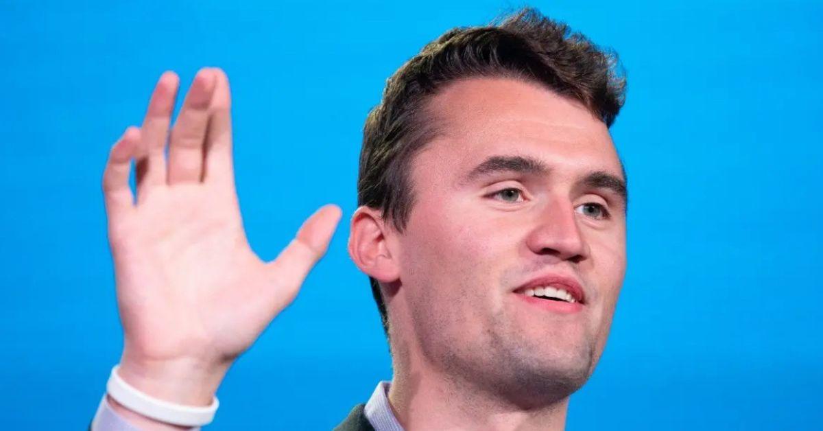 photo of Charlie Kirk was discussing mass shootings and the trans community when he was shot