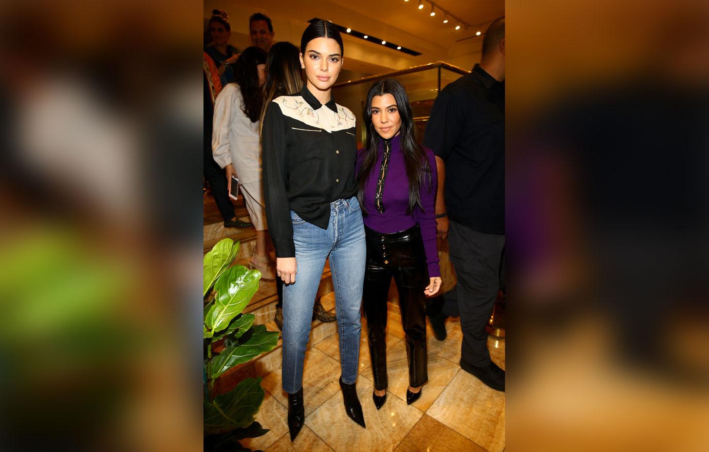 Kendall Jenner And Kourtney Kardashian At An Event Khloe Kim Kardashian