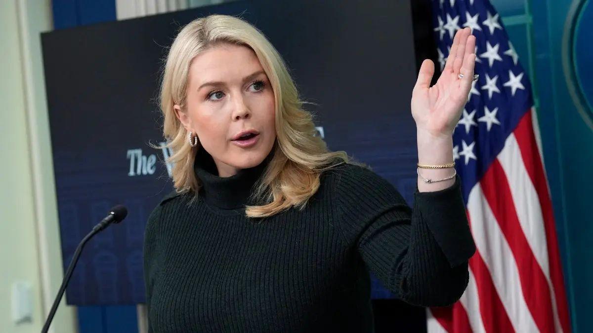 Image of Karoline Leavitt fiercely defended Donald Trump's Save America Act.