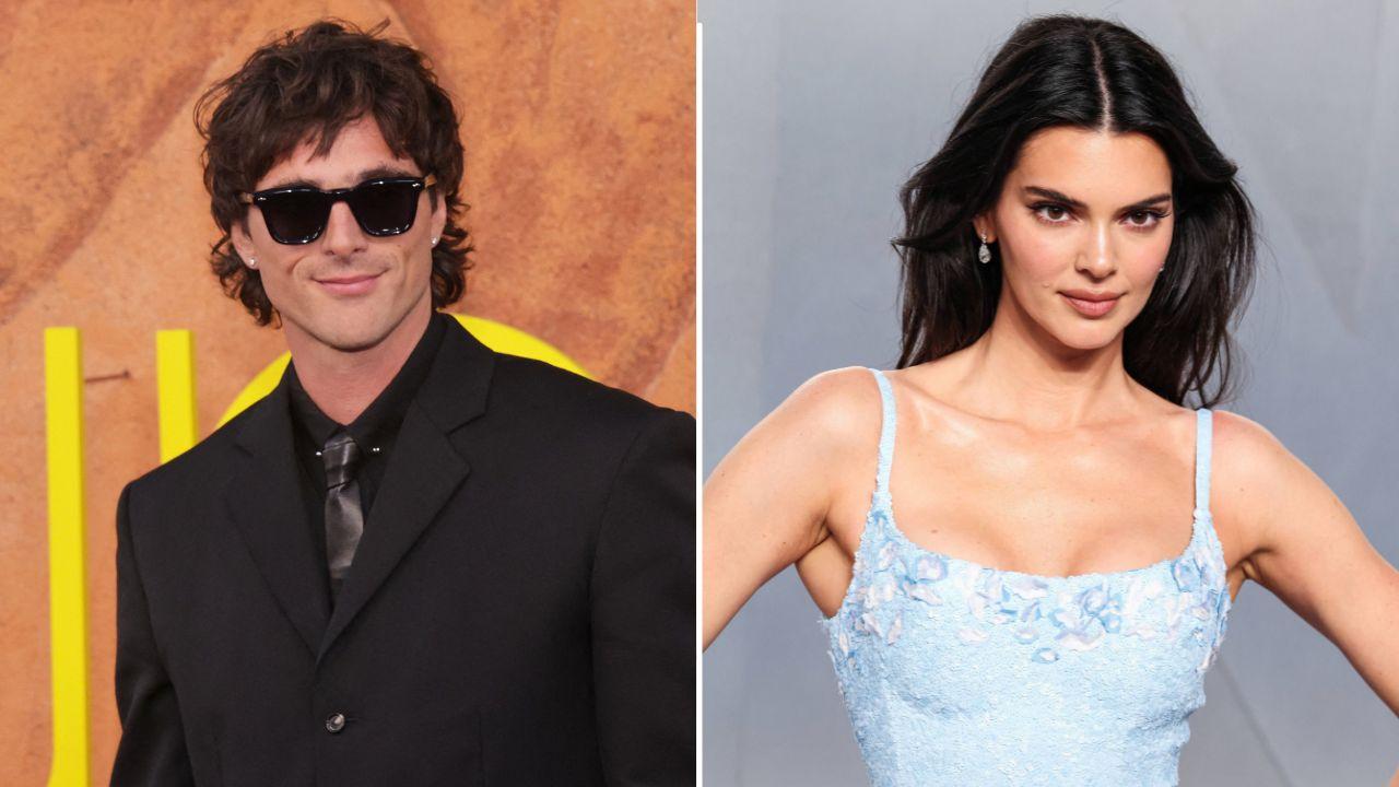 Split of Jacob Elordi; Kendall Jenner.