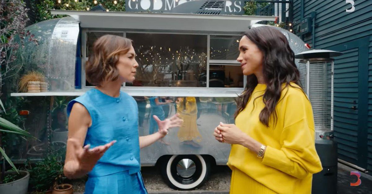 Screenshot of Emily Chang and Meghan Markle on 'The Circuit'