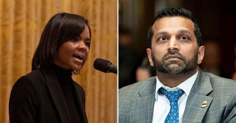 Photo of Candace Owens and Kash Patel.