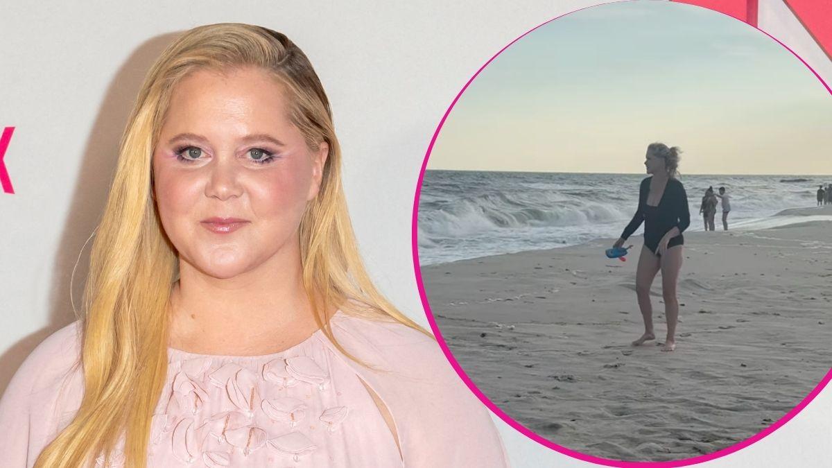 split image of Amy Schumer and Amy Schumer