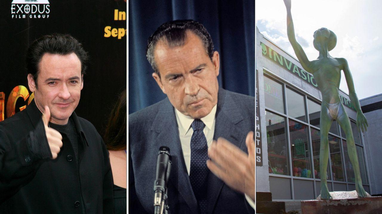 Image of John Cusask, Richard Nixon, and a Roswell alien