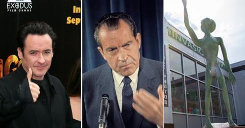 Image of John Cusask, Richard Nixon, and a Roswell alien