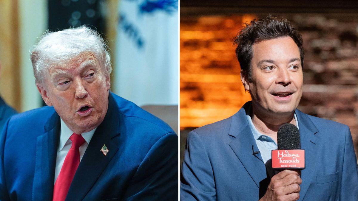 Composite photo of Donald Trump and Jimmy Fallon.