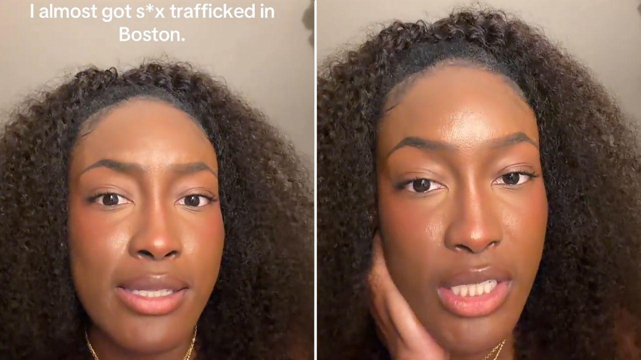 Split photo of Tiktok creator Joanne Gabriel 