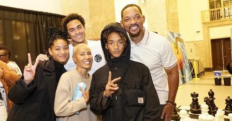 will jada pinkett smith pose with family easter photo