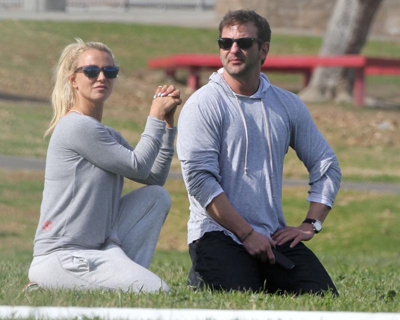 EXCLUSIVE: Britney Spears spends a leisurely day at the park with her brother Bryan