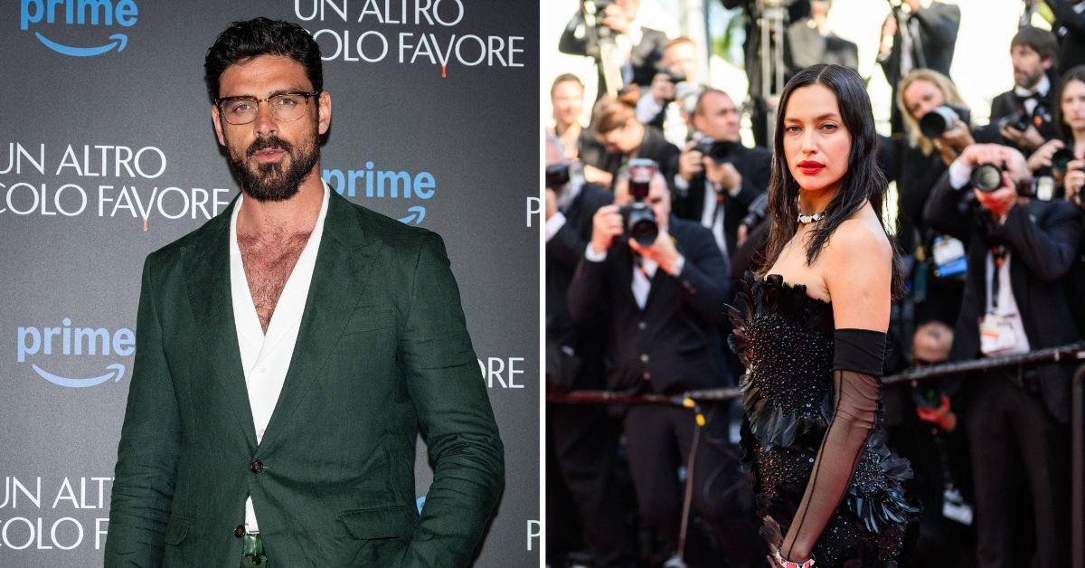 image of Irina Shayk and Michele Morrone kissed on the streets of Italy.