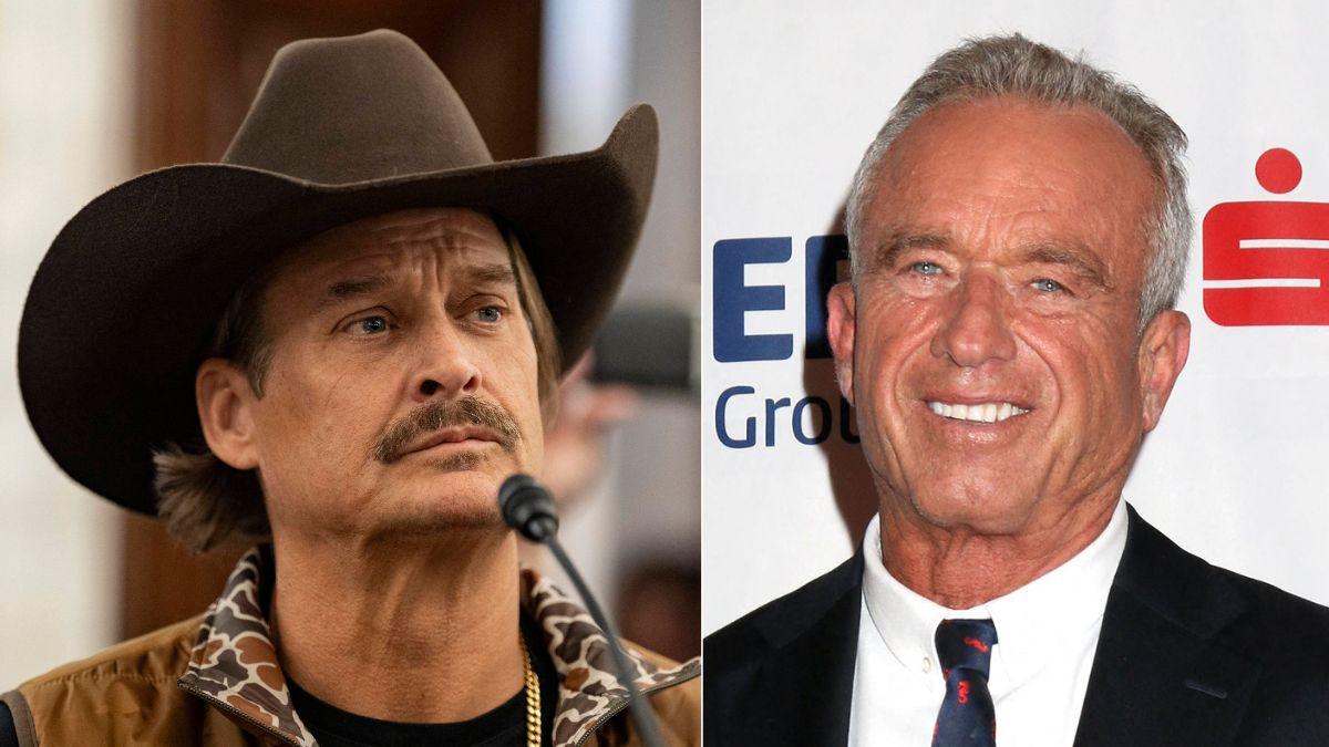 Split photo of Kid Rock and RFK Jr.
