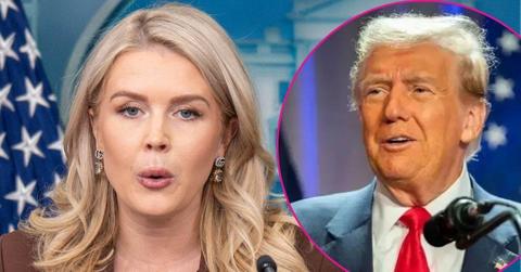 split of Karoline Leavitt & Donald Trump.